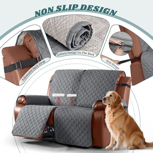 Ruaozz Waterproof Loveseat Recliner Cover, Non-Slip Sofa Cover, XL 2 Seater - Image 4