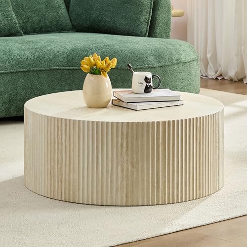 JUSTONE 35.4 Inch Round Coffee Table - Image 3