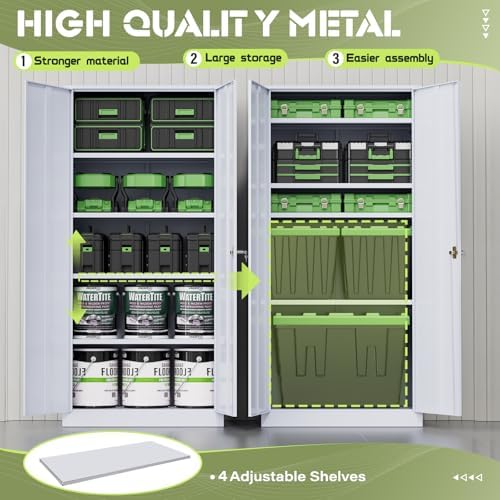 SUNCROWN 72" Metal Storage Cabinet - Image 5