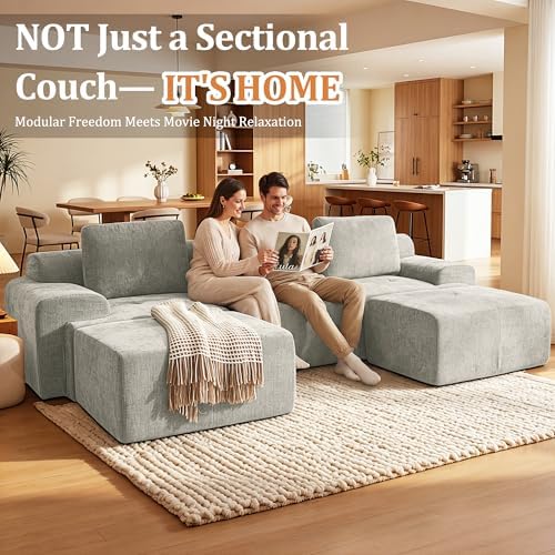 122" Oversized Boneless Couch, Comfort Cloud Sectional Couches - Image 6