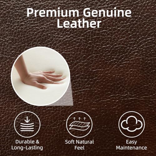 CANMOV Genuine Leather L-Shaped Power Recliner Sectional Corner Sofa - Image 6