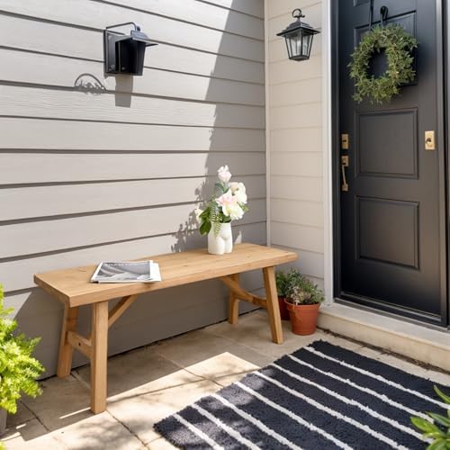 SwallowLiving 43" Solid Wood Entry Bench - Image 7