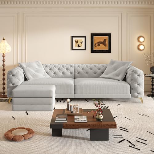 97.7" Velvet Pull-Out King Sleeper Sofa Bed - Image 5