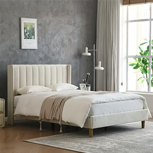 YUHUASHI Full Bed Frame，Platform Bed by YUHUASHI