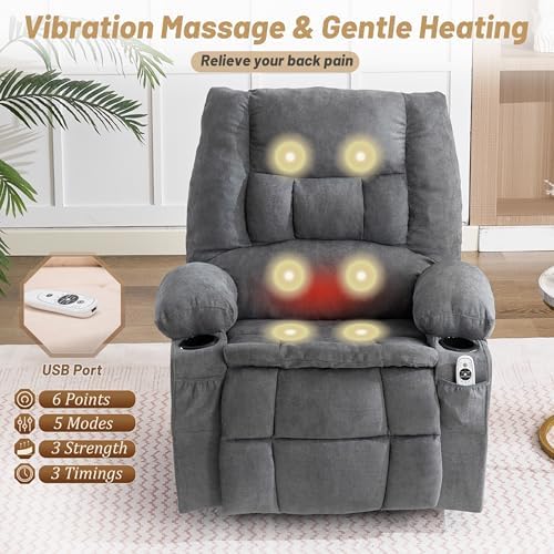 Oversized Swivel Rocker Recliner Chair - Image 3