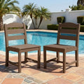 SERWALL Outdoor HDPE Armless Dining Chairs Set of 2, All-Weather Use by SERWALL