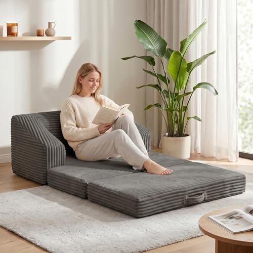 Convertible Folding Sofa Bed, 2-in-1 Single Boneless Sofa - Image 4