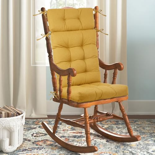 Rocking Chair Cushions Indoor High Back Set by ROFIEJOX