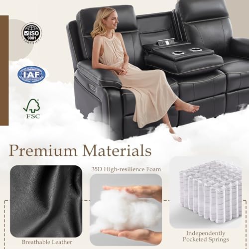 Power Reclining Sofa Set, Power Recliner Sofa and Loveseat Set - Image 4