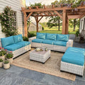 Outdoor Patio Furniture Set PE Wicker Rattan Outdoor Sectional Sofa by MuphyersPatioFurniture
