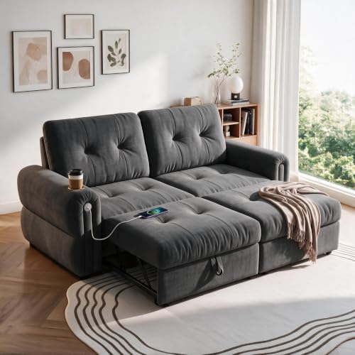 NicBex 77" Convertible Sofa Bed, Pull Out Couch by NicBex