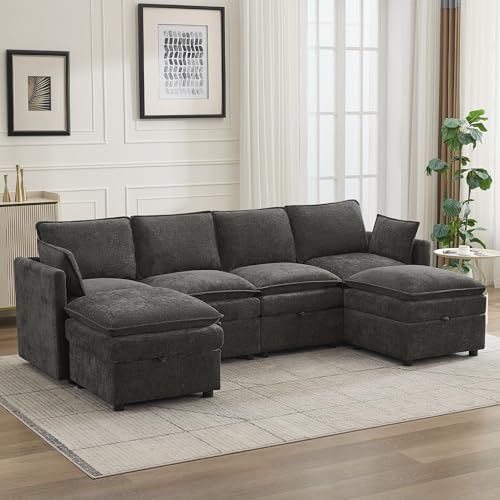 105" Cloud Modular 4 Seater Sofa by Abbrevi