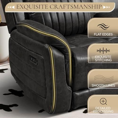 Power Reclining Sofa Set with Adjustable Headrest, Zero Gravity Electric - Image 6