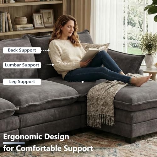 U Shaped Modular Sectional Couch, Comfy Sofa - Image 6