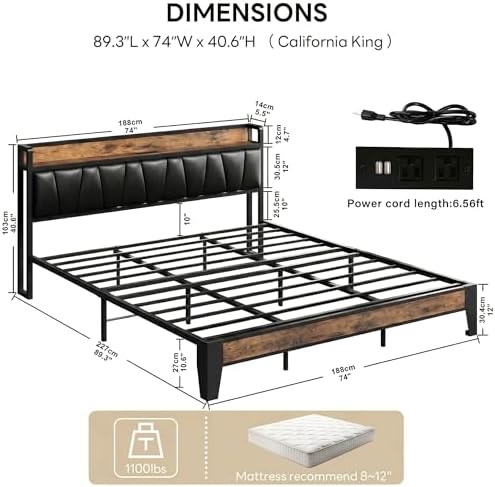 LIKIMIO California King Bed Frame - Image 2