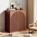 Buffet Cabinet with Storage, 31.5" Sideboard Cabinet w/Fluted Arch Doors & by beronbaer