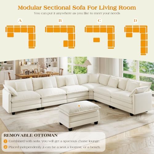 Hanherry Modular Sectional Sofa, Cloud Couch - Image 5