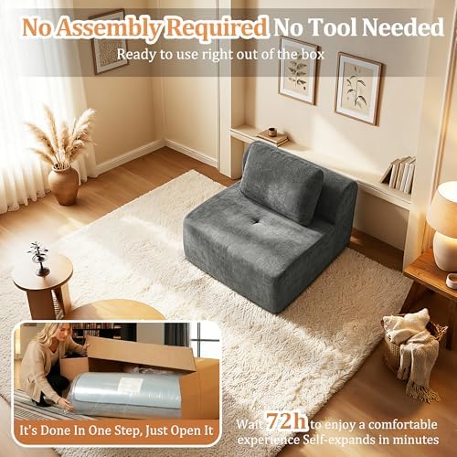 37" Oversized Boneless Couch, Comfort Cloud Sectional Couches - Image 4