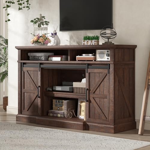 AMERLIFE 66" W Farmhouse TV Stand, Entertainment Center by AMERLIFE