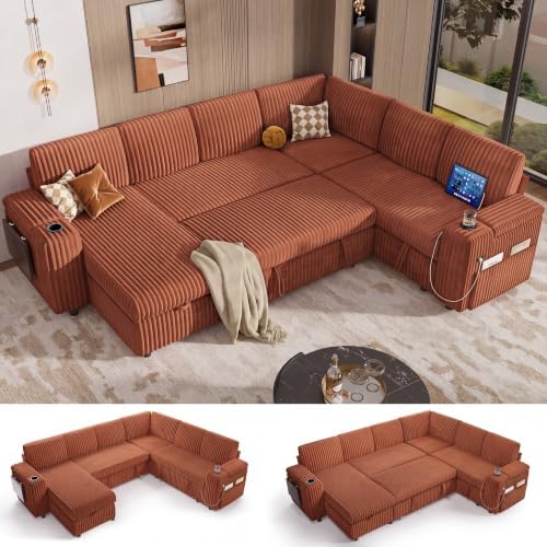 Vipbear 111" Modular Sectional Sleeper Sofa by VipbearLiving
