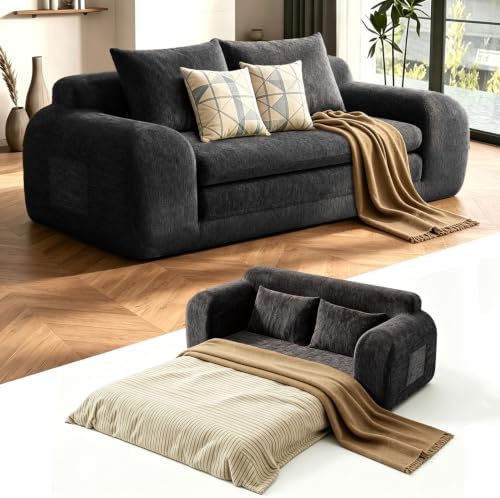 Fold Out Chair Bed, Folding Sofa Bed, 2 in 1 Convertible Sleeper Chair Bed by KAPEETOO