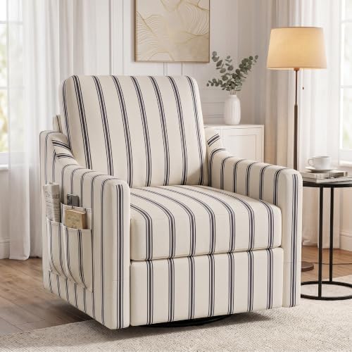 360° Swivel Accent Chair with High Back & Lumbar Support, Deep Seat by LegacyAmerhomeDirect