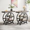 Tribesigns End Table Set of 2, 3-Tier Narrow Side Table by Tribesigns