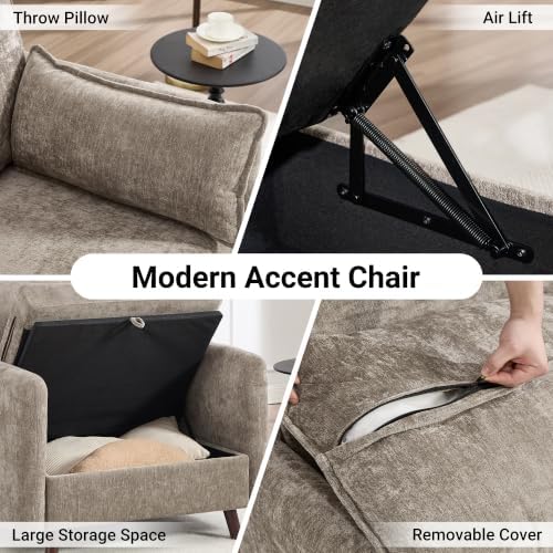 Oversized Accent Chair with Ottoman, All Seats Storage Reading Chair - Image 4