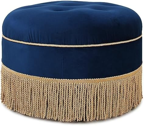 Jennifer Taylor Home Yolanda Upholstered Round Accent Ottoman by Unknown