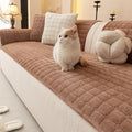 Velvet Sectional Couch Covers for Dogs, Dark Brown by MDSASFD