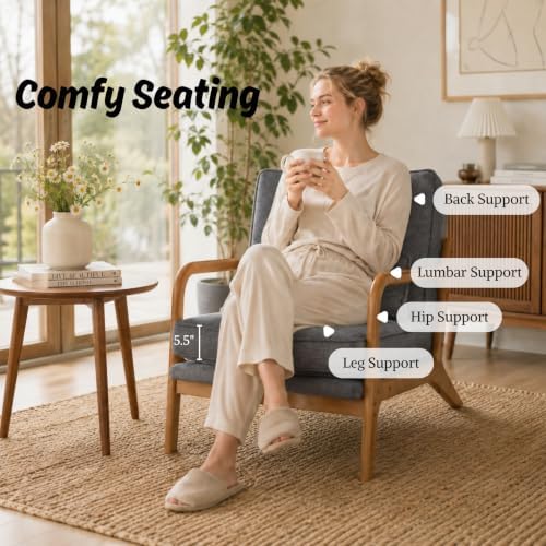 Karl home Mid-Century Modern Accent Reading Chair - Image 3