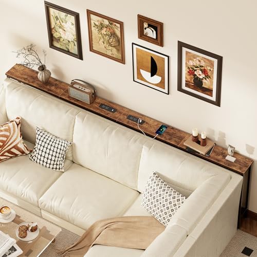 SUPERJARE 51.2 inch Narrow Behind Couch Table - Image 2