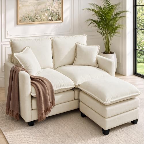 52" Loveseat Sofa, L-Shaped Cloud Love Seat Couches by Unknown
