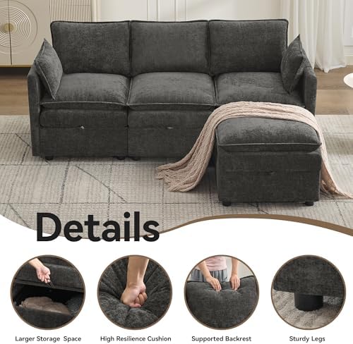 80" Sectional L Shape Sofa - Image 5