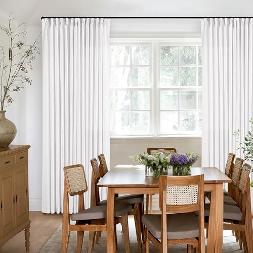 TWODRAPES 100 Inch Linen Pleated Curtains 2 Panels - Image 6