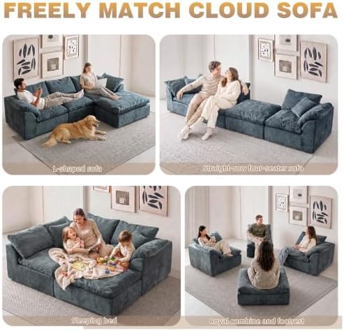 109" Boneless Cloud Couch Sectional - Image 5