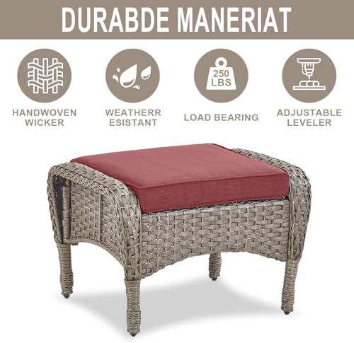 Belord Outdoor Ottomans for Patio Foot Rest - Image 5