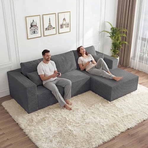 108" Modular Sectional Sofa, L-Shaped Cloud Couch - Image 3