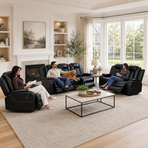 Leather Power Recliner Sofa Set - Image 5
