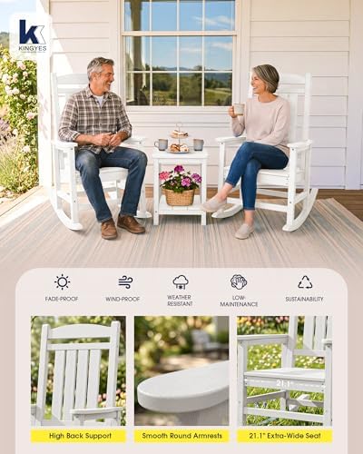 KINGYES Oversized Outdoor Rocking Chair - Image 6