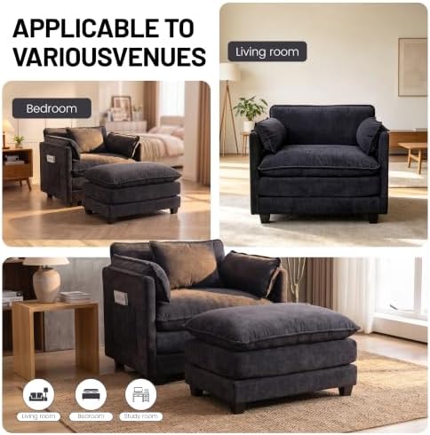 39.5" Modern Oversized Accent Chair - Image 5