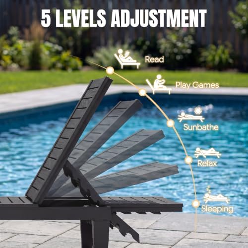 Outdoor Chaise Lounge Chair Set of 4 - Image 4