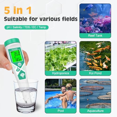 YINMIK pH Meter Salinity Tester pH Salt Meter - Image 5