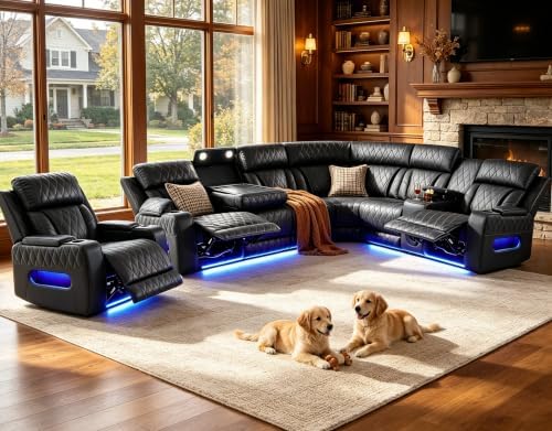 Power Reclining Sectional Sofa by PonlivingFurniture