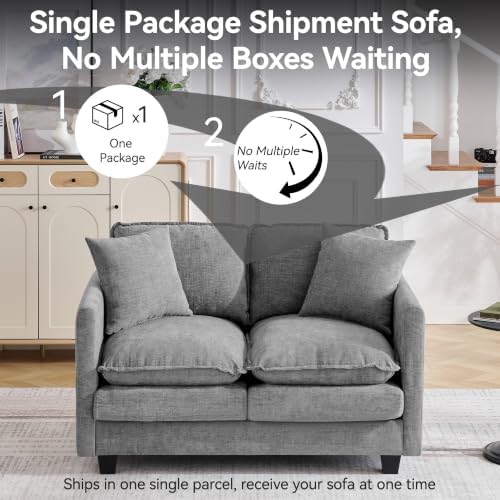 51'' Cloud Loveseat Couch, Love Seats Cloud Sofa - Image 5