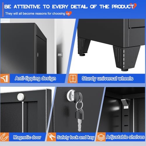 GAIOUS 79" Tall Metal Pantry Storage Cabinet - Image 5