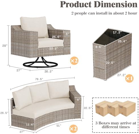 LUXOAK 9-Piece Patio Furniture Set - Image 2