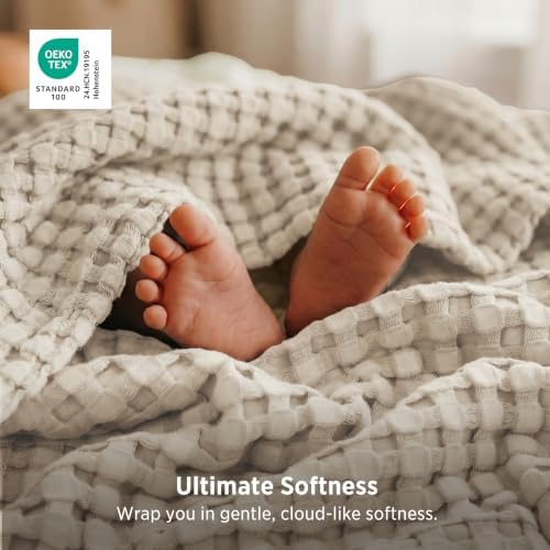 Bedsure Cooling Waffle Blanket for Hot Sleepers - Image 4
