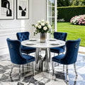 45” Round Dining Table Set For 4, Kitchen Table by Unknown