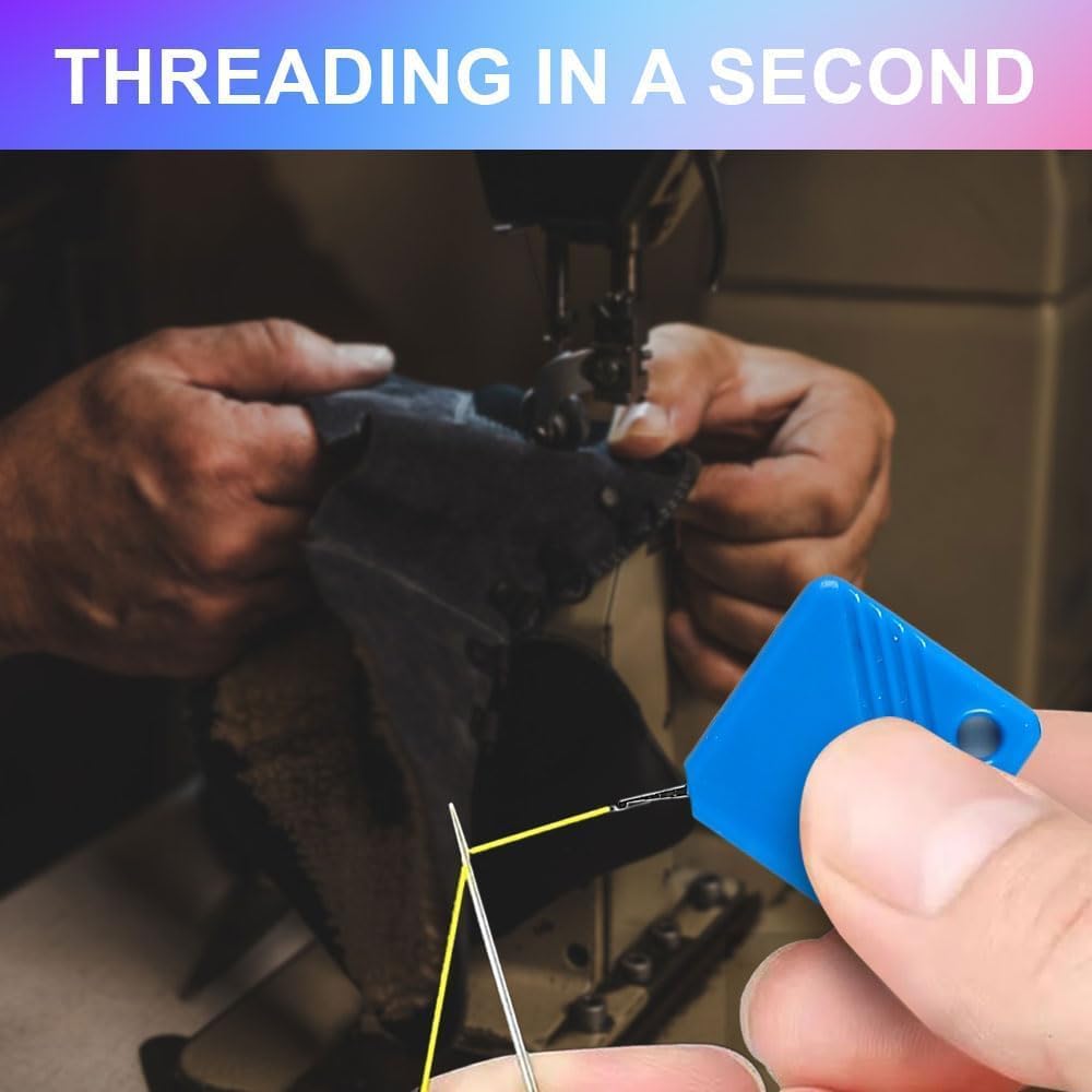 Automatic Needle Threaders for Hand Sewing, 2025 Upgrade Embroidery Floss, Sewing Machine Needle Threader, Sewing Supplies Tool, Fits All Needle Sizes (20, Color)